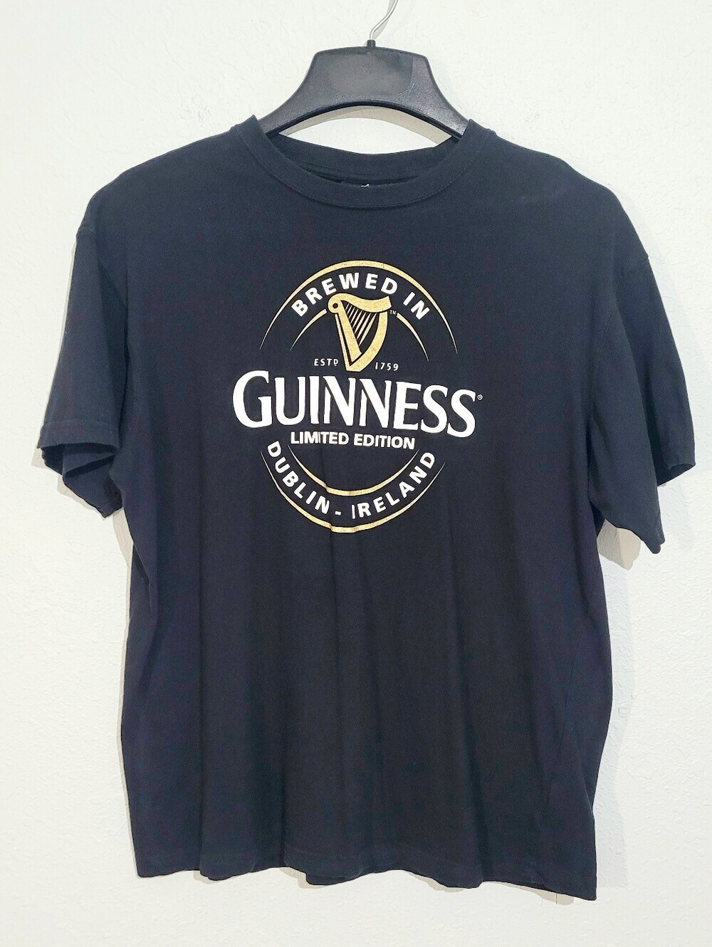 Guinness Official Merchandise Limited Edition Dublin Ireland T Shirt Black Large